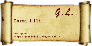 Gazsi Lili névjegykártya