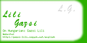 lili gazsi business card